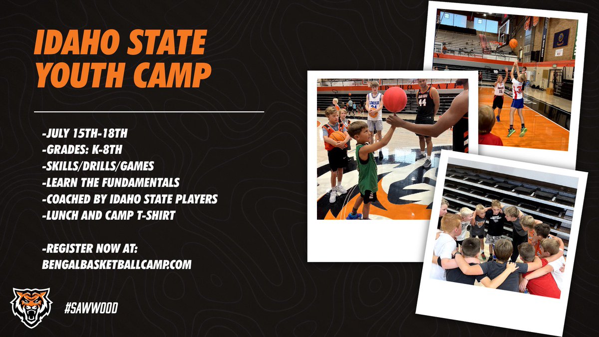 Youth Camp coming this July! 🏀 All skill levels welcome! ⛹️‍♂️ K-2nd half days and 3rd-8th full days! Sign up today to be coached by Bengal Players and Coaches! Register at: bengalbasketballcamp.com