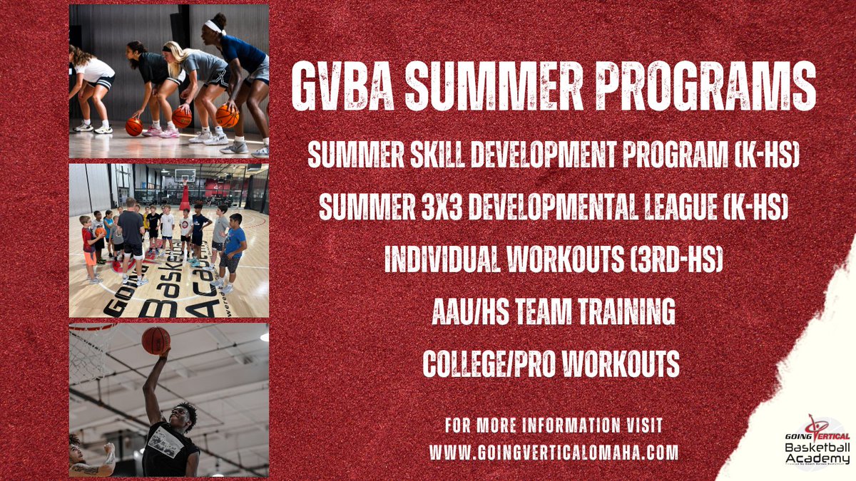 Summer programs are filling up fast! Reserve your spot ASAP to join us as we work to help you take your game to the next level. We can't wait to help the next generation of hoopers improve and shine on the court! 🏀💪