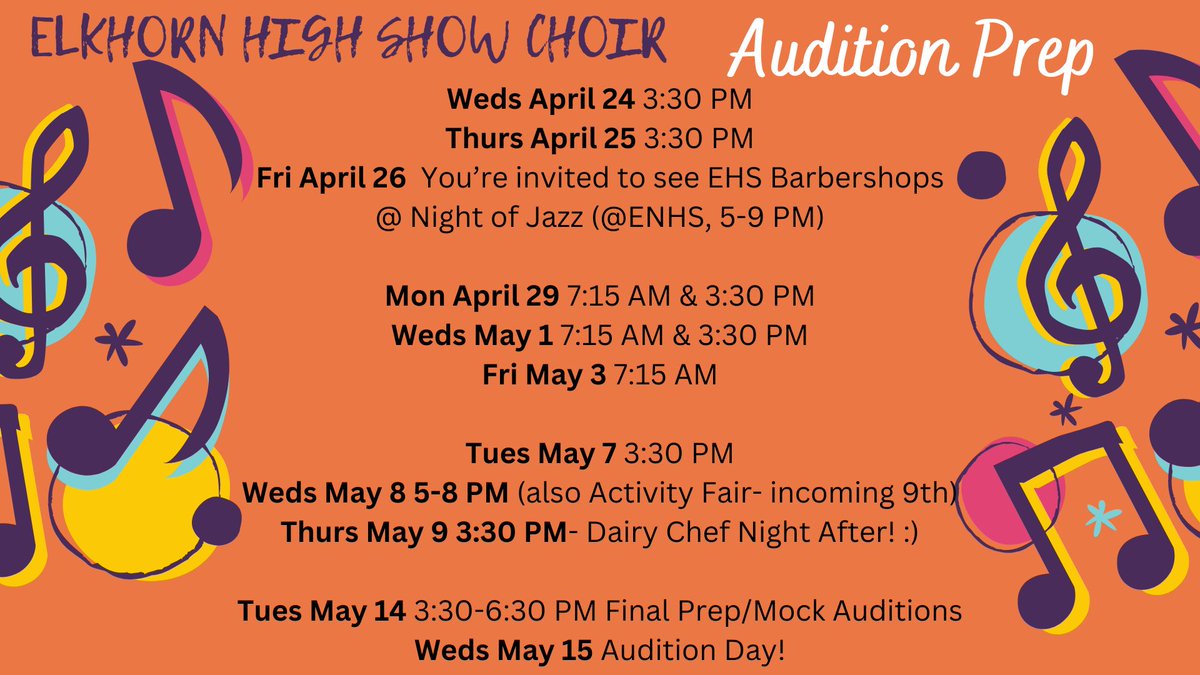 It’s almost time to “show choir” again!

Make plans to join us for auditions!