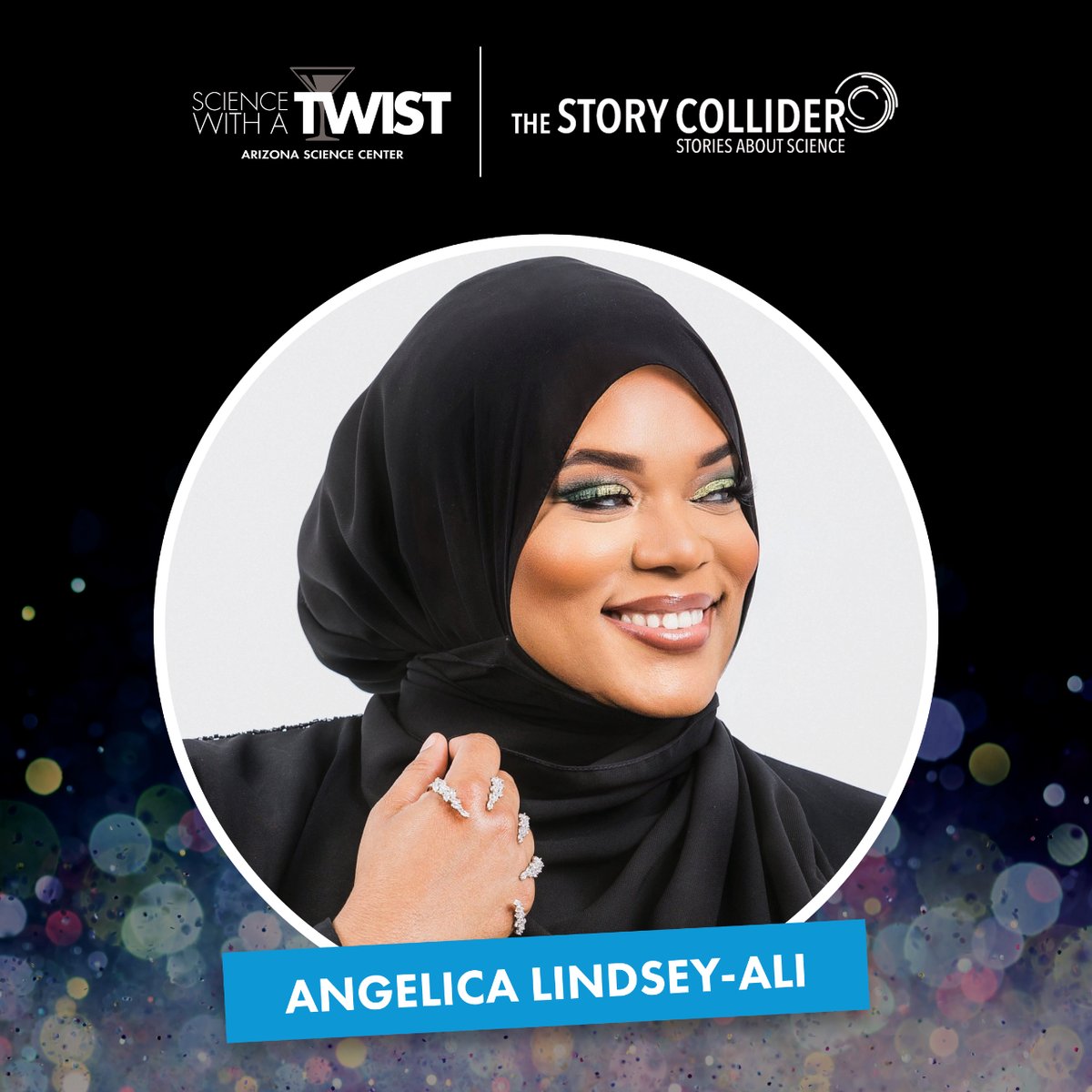 Meet Angelica Lindsey-Ali—Detroit-born, dancer, writer, and Afrofuturist, she's a cultural activist who's journeyed the globe, spreading inspiration. Catch her as a featured storyteller at Arizona Science Center's Science With a TWIST on April 26 🍸 azscience.org/swat