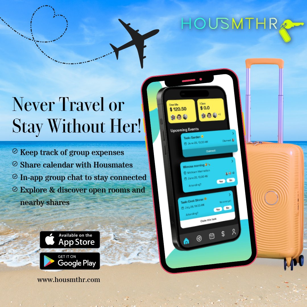 Never travel or stay without her! #Housmthr is here and in the Apple App & Google Play stores now!  #NewApp #TravelSimplified #Groups 🏖️
Apple: apple.co/43ZVeZ6
Google: bit.ly/3UbSnsM