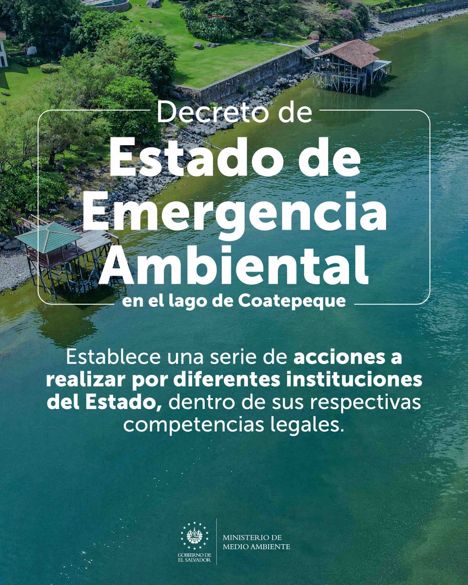 Coordinamos acciones con instituciones gubernamentales para rescatar el lago de Coatepeque, ante el Estado de Emergencia Ambiental. Seguiremos trabajando para preservar este espejo de agua. 

#DecretoEmergenciaCoatepeque 
#AcciónCoatepeque
#YoCuidoCoatepeque