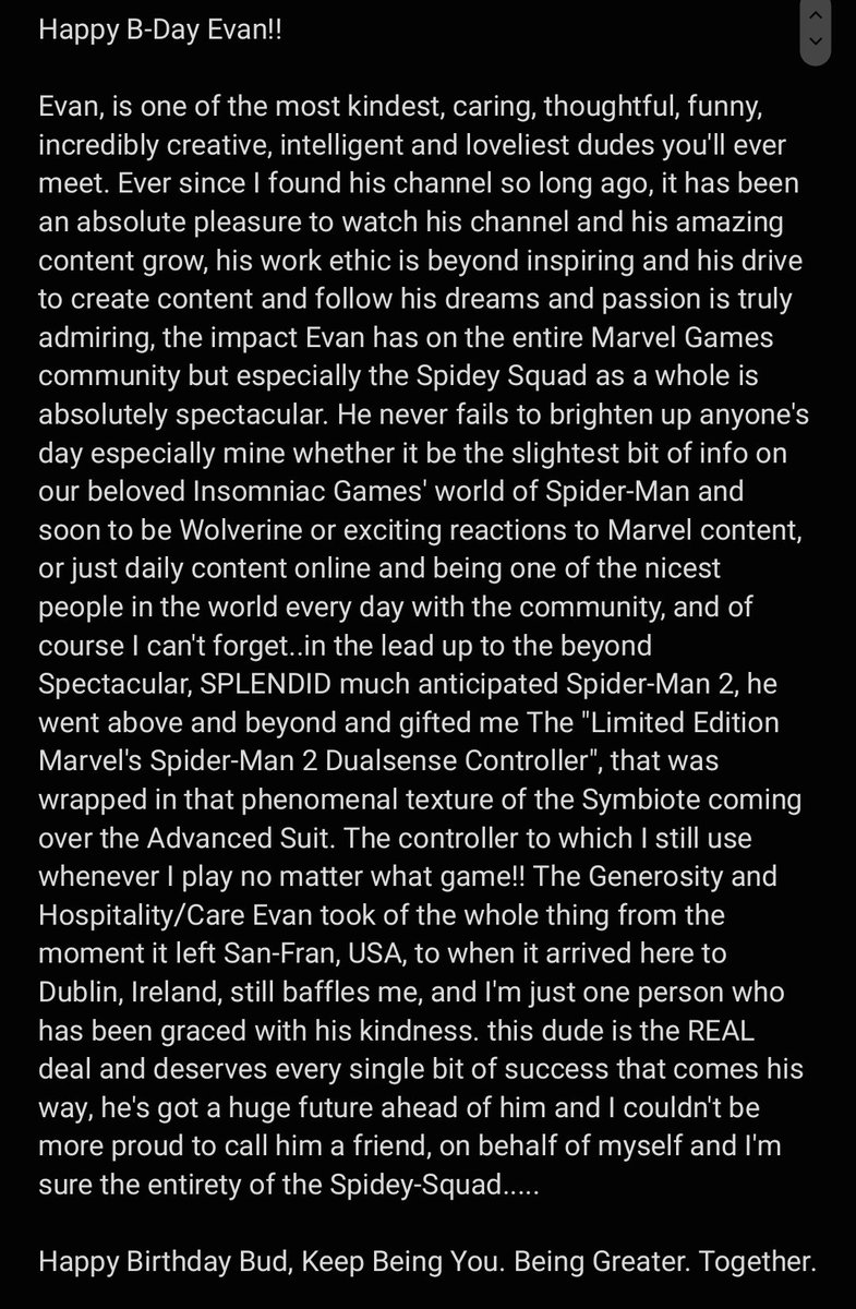 HenryD06_'s tweet image. HAPPIEST of birthdays to the one and only my dear friend, @EvanFilarca. Wishing you the most amazing day alongside whoever you spend it with! I can&apos;t possibly fit what has to be said about Evan in a single tweet so I left it below! 🤘🕸 #SpideySquad #BeGreaterTogether ❤️