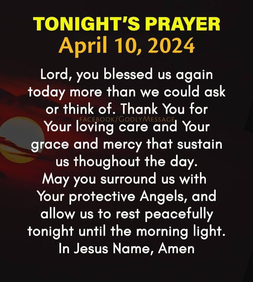 Evening prayer… Shall we pray? In Jesus name…Amen🙏✝️