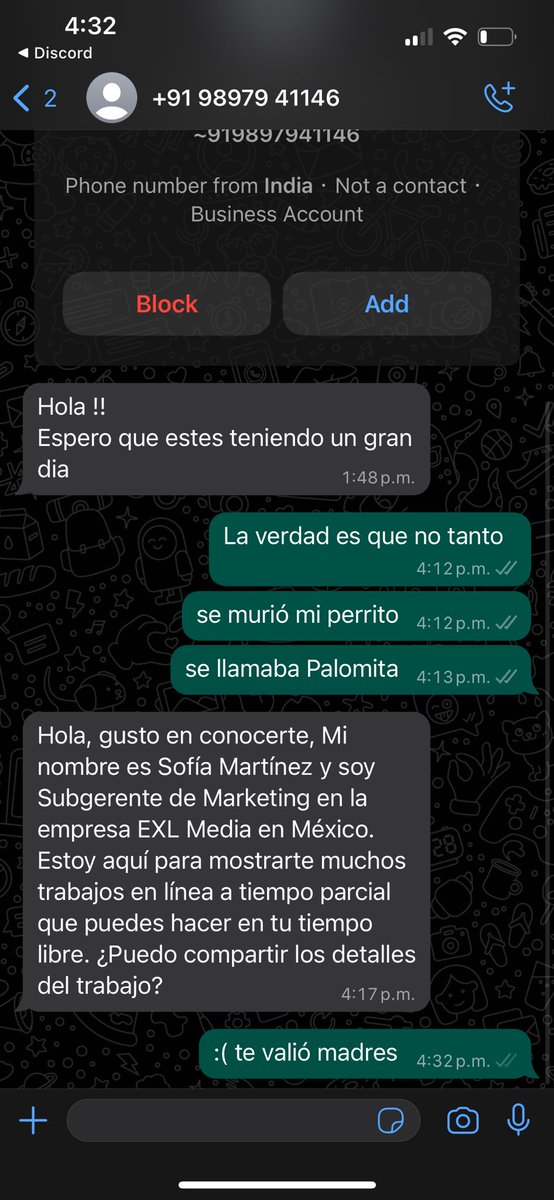 Le valió verga :(