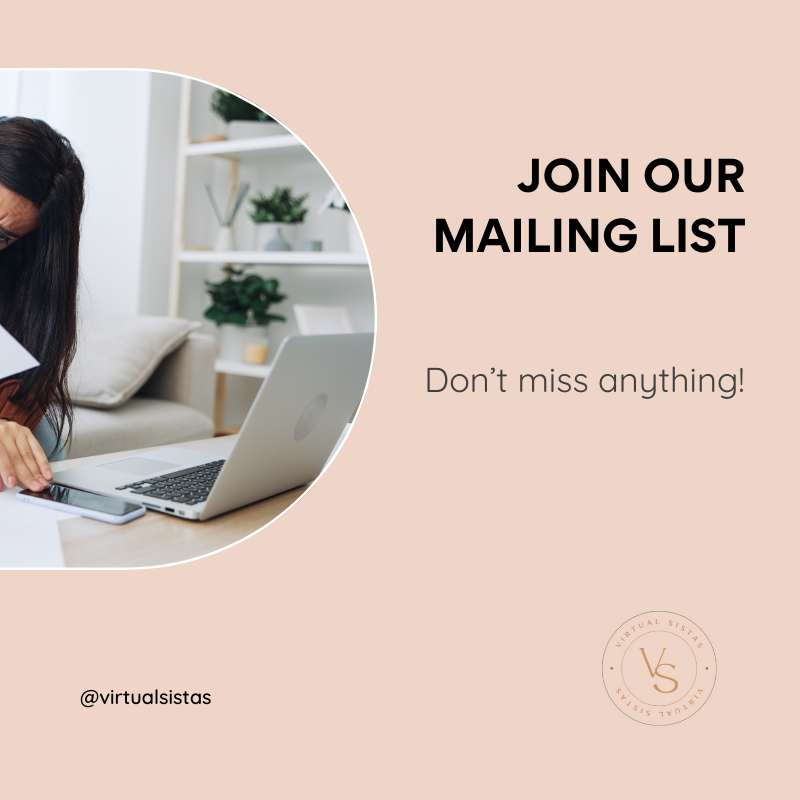 Join our Mailing list!
.
Just starting your career as a Virtual Assistant? Need clients fast? Subscribe to our “Newsletter” and start making more money TODAY!
.
Comment or drop an emoji if you want to subscribe to the list
.
.
#Virtualsistas #VirtualAssistantService #VirtualWork