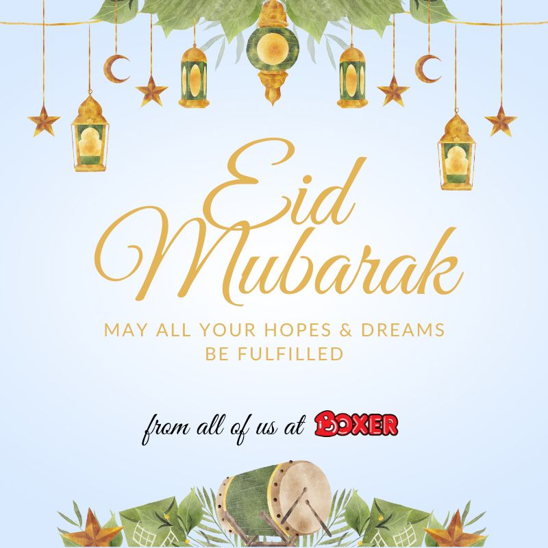 ✨WISHING ALL our Muslim customers, colleagues & followers Eid Mubarak! May the day be a blessed one for you and your families! From all of us at Boxer!