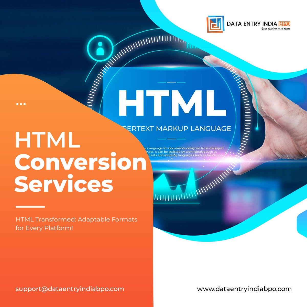 DataEntryBPO's tweet image. Convert HTML documents effortlessly with our reliable services. Streamline your workflow and enhance productivity now!
Read more: dataentryindiabpo.com/html-conversion
Email us: support@dataentryindiabpo.com
#HTMLconversion #dataconversion #bposolutions #BPOservices #business