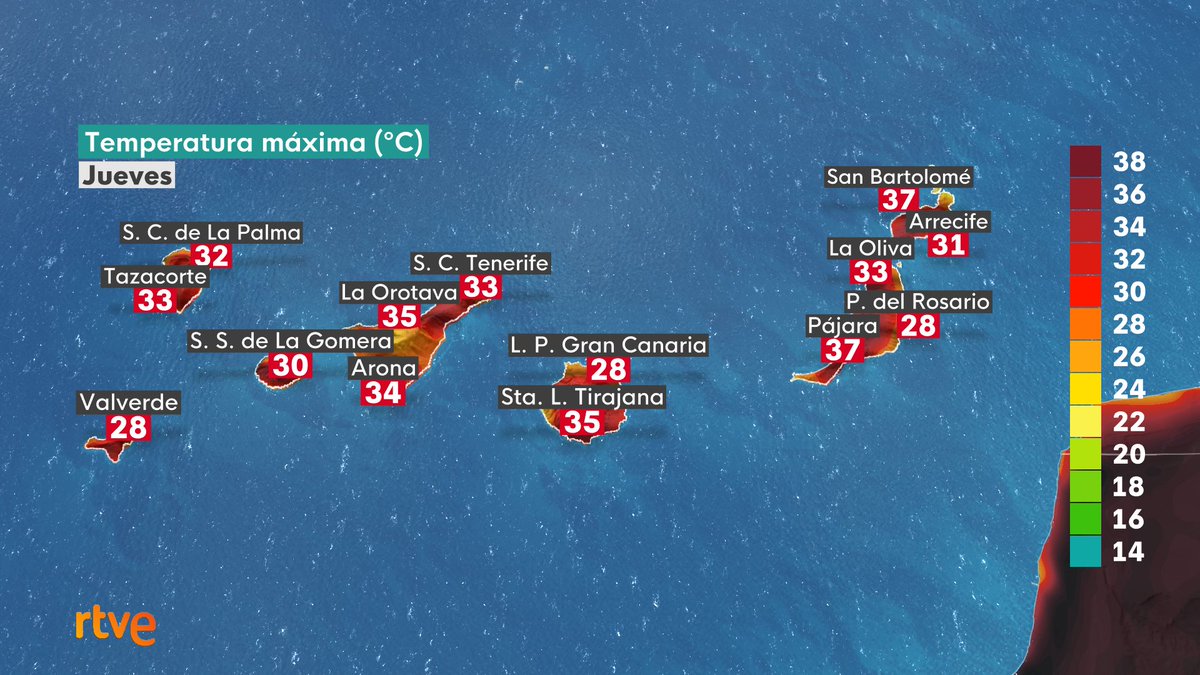 Abril, calores mil 🥵🌡️ #BuenosDías #calor #Canarias