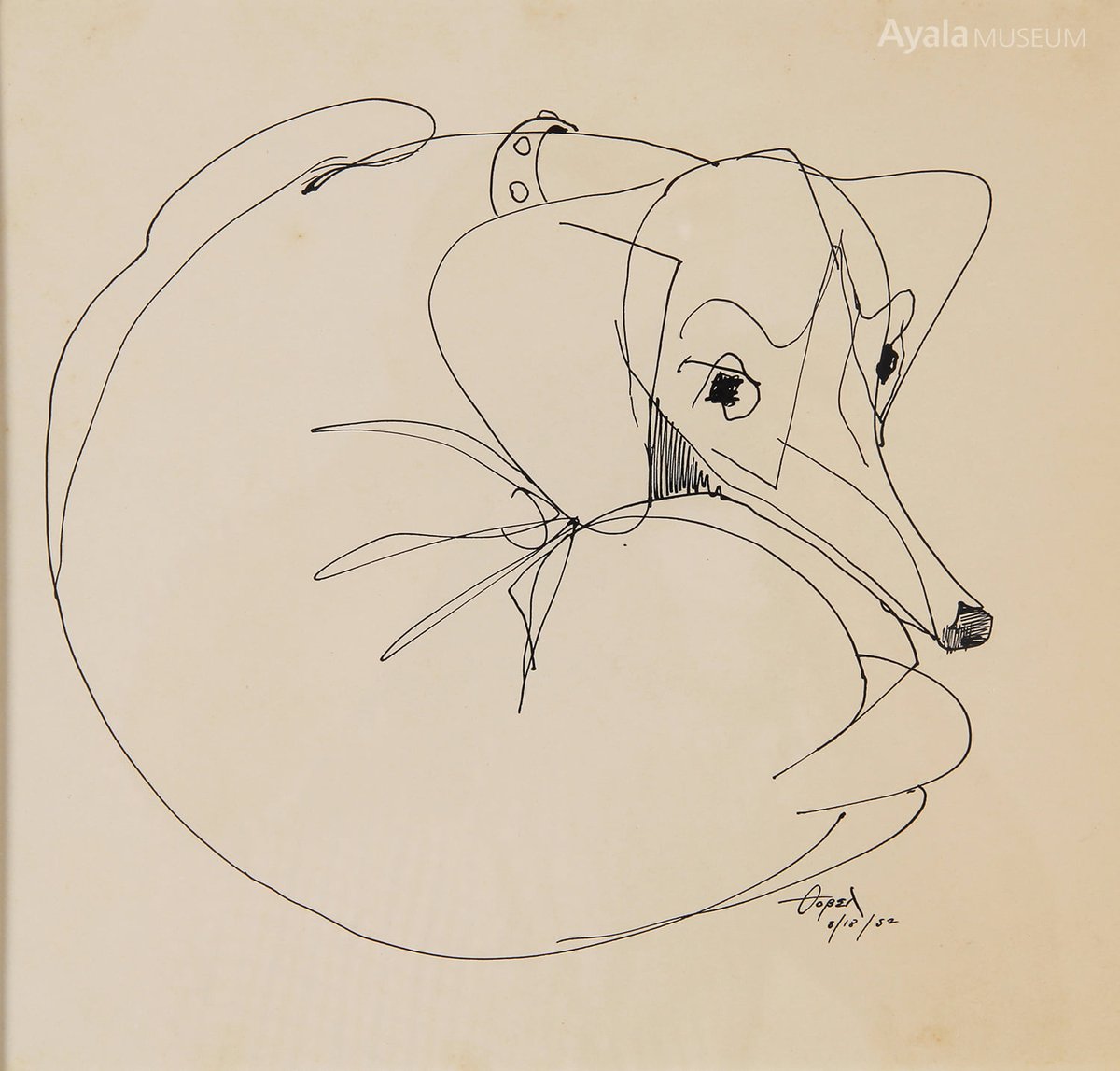 Happy #NationalPetDay! Here's Fernando Zóbel’s sketch of his family daschund, Toffee 🐾. He often sketched memories, travels, and loved ones—like Toffee! ✏️ Fernando Zobel, UNTITLED (Dog) (1952). Pen and ink on paper. Ayala Museum Collection. Gift of Mercedes Zobel McMicking.