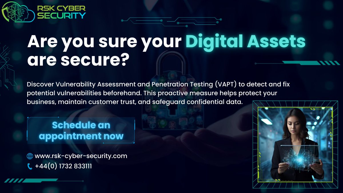Confident your online assets are secure?

Cyber threats are constantly evolving, making proactive security essential.

Introducing Vulnerability Assessment and Penetration Testing (VAPT) from RSK Cyber Security. 

rsk-cyber-security.com