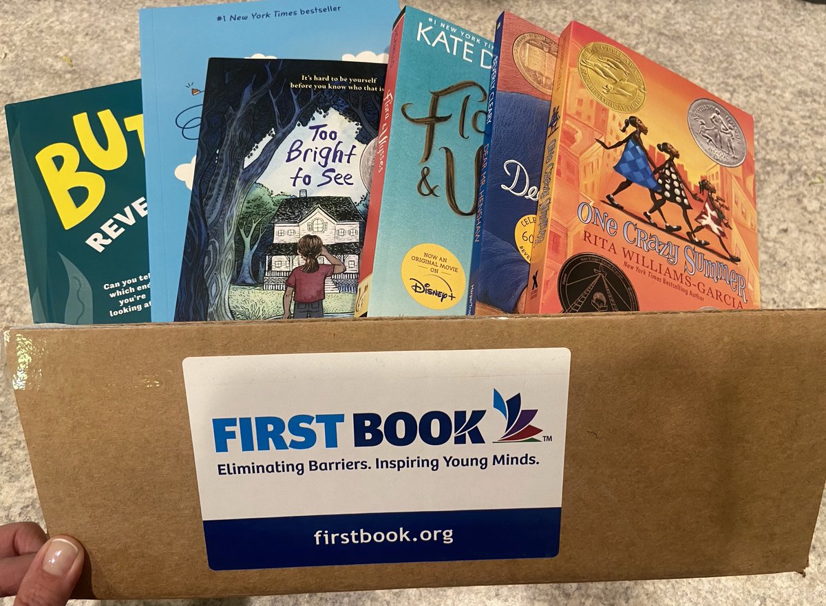 Discovering ⁦@FirstBook⁩ is a highlight of this school year! 🤓 #BookAddict #BooksForKids #TwitterBooks