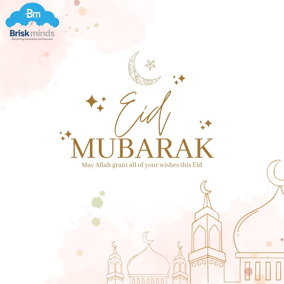 🌃Eid Mubarak to all celebrating! May this joyous occasion bring blessings, peace, and prosperity to you and your loved ones. 🌙✨

 #EidMubarak #Eid2024 #Briskmindsteamwishes #Briskminds