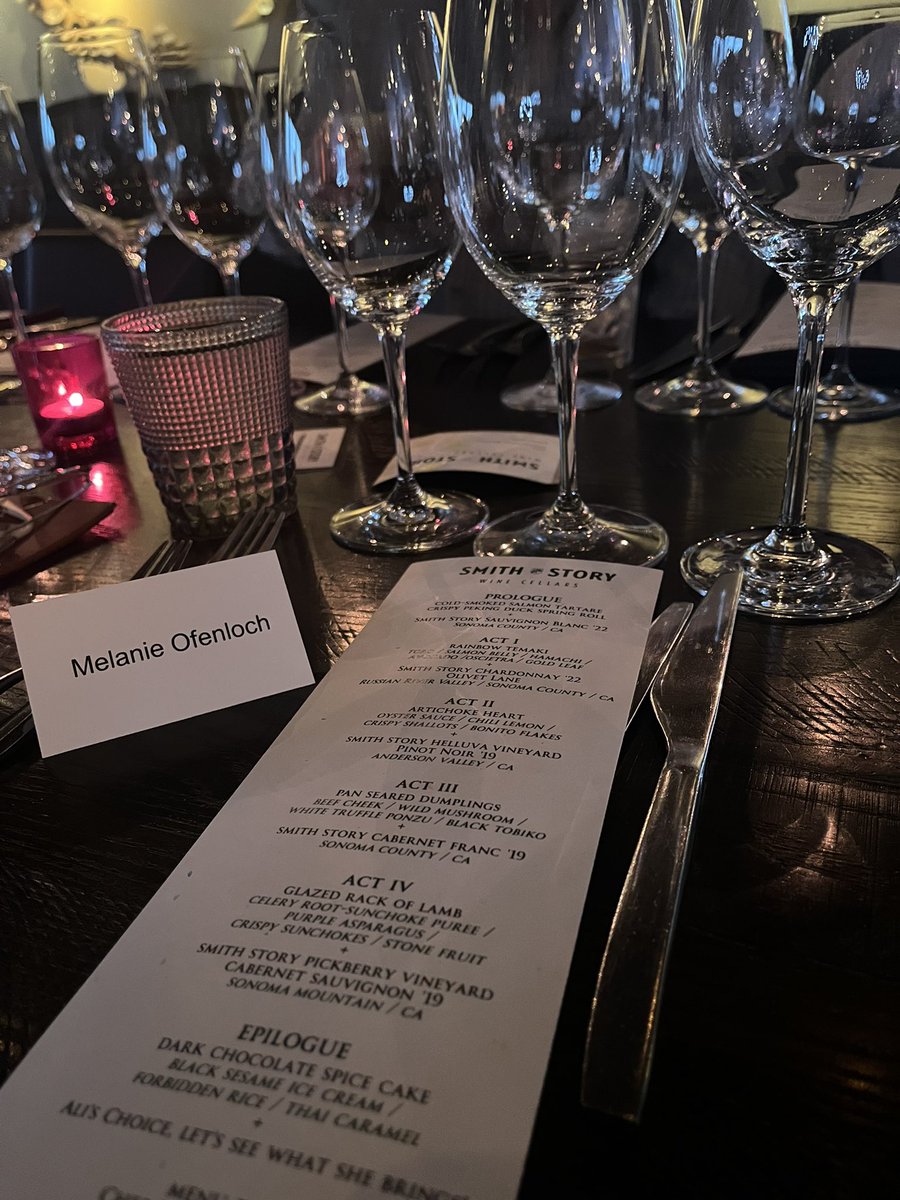 Last night’s @smithstorywines wine dinner at @shinseidallas was beyond special. The wines, the food, the story, the fact that this warrier beat cancer and she’s the best