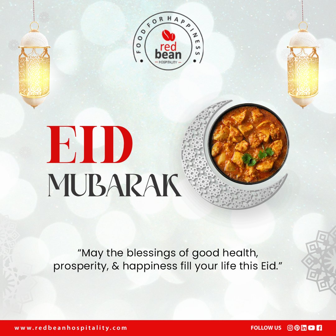 May the blessings of good health, prosperity, & happiness fill your life this Eid.

#EidMubarak to everyone! 

#EidAlFitr2024 #EidMubarak #Eid2024 #EidBlessings #HealthAndHappiness #ProsperityAndJoy #BlessingsOfEid 🌙✨ #Hospitalcatering #Healthcarecatering #RedbeanHospitality