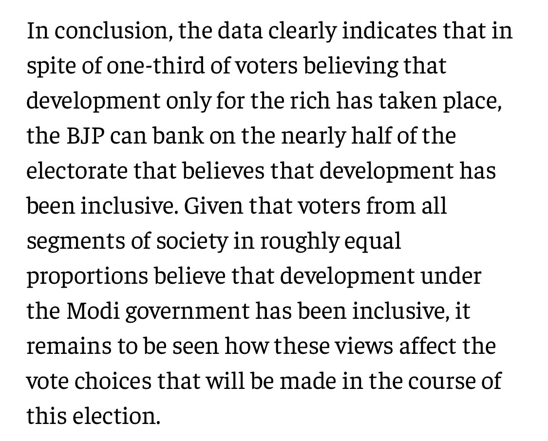 The interpretation of the Hindu-CSDS-Lokniti poll depends on whether you think the glass is half-full or half-empty. At the same time, the conclusion of the report is unambiguous:
