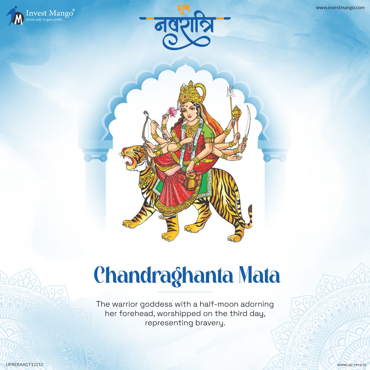 investmango's tweet photo. May Maa Chandraghanta bless you with strength, courage, and abundance this Navratri.
#navratri #navratrispecial #navratri2024 #navratricelebration #navratripost https://t.co/BiNhEsEEhU