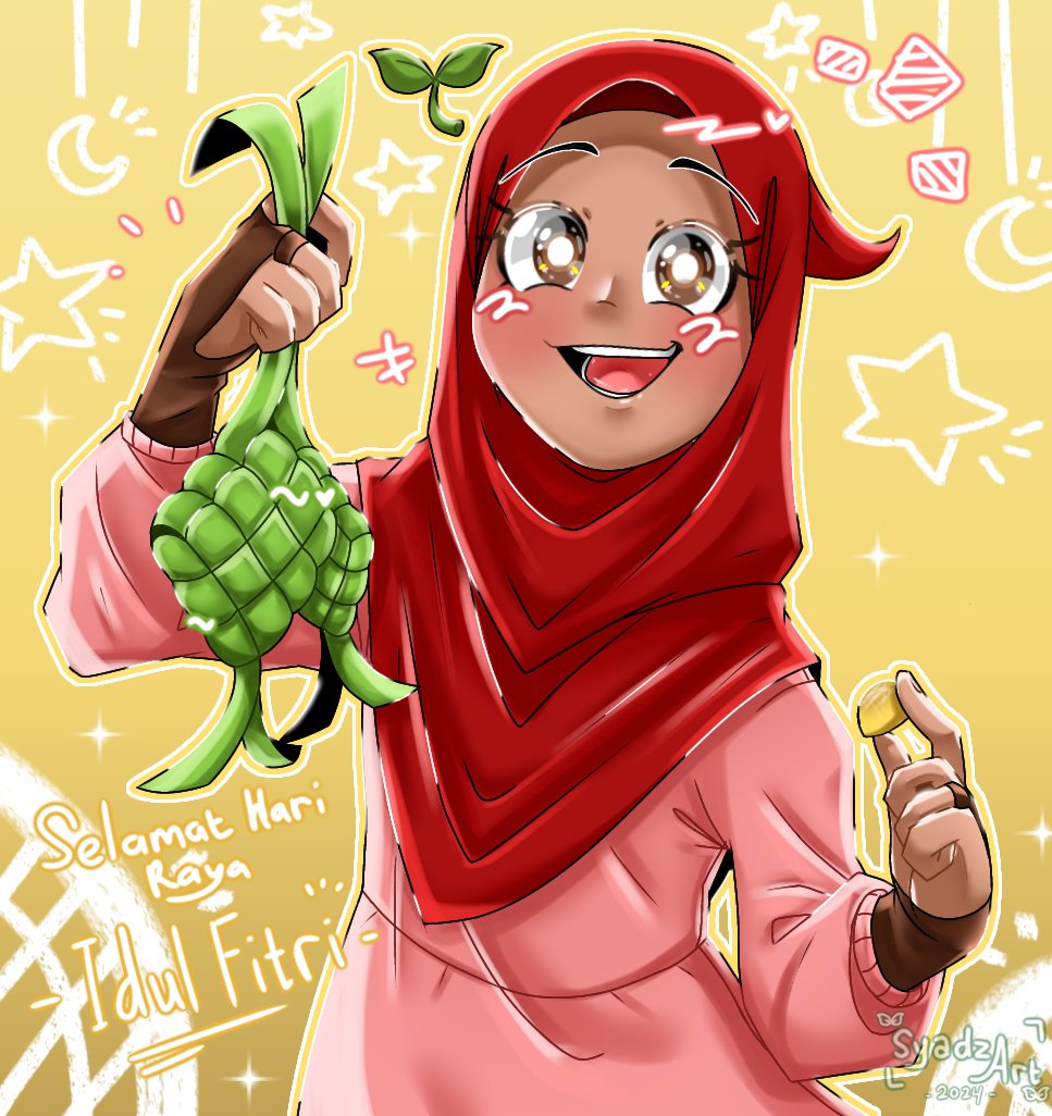 SyadzaA's tweet photo. EID MUBARAK!! 💚✨🌱
( Sorry I'm late posting this )
...
#Eid2024 #EidMubarak #Eidmubarak2024 #IdulFitri1445H #indonesia #art https://t.co/pJVCSkEeRK