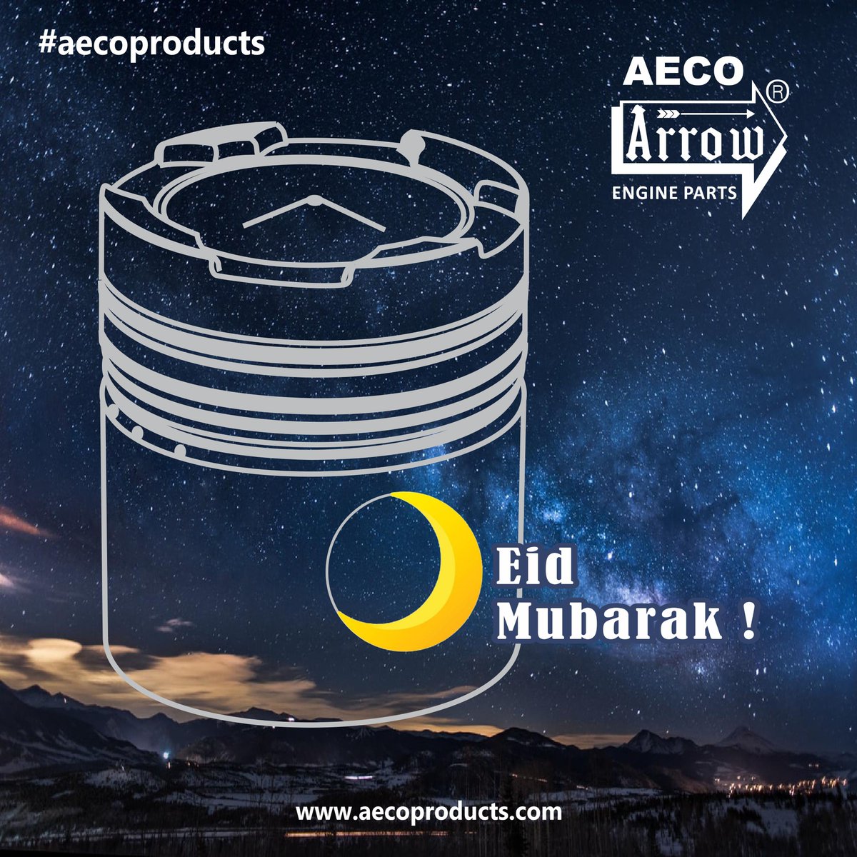 Eid Mubarak!
.
.
#Eid2024 #EidUlFitr #ArrowEngineParts #AECO #EngineParts #EnginePistons #Piston #AECOProducts #PistonRing #Eid_Mubarak