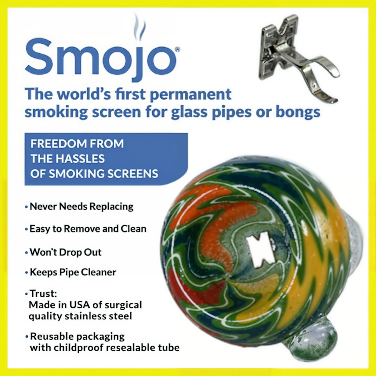 Smojo. Freedom from the hassles of smoking screens. #smojoscreen