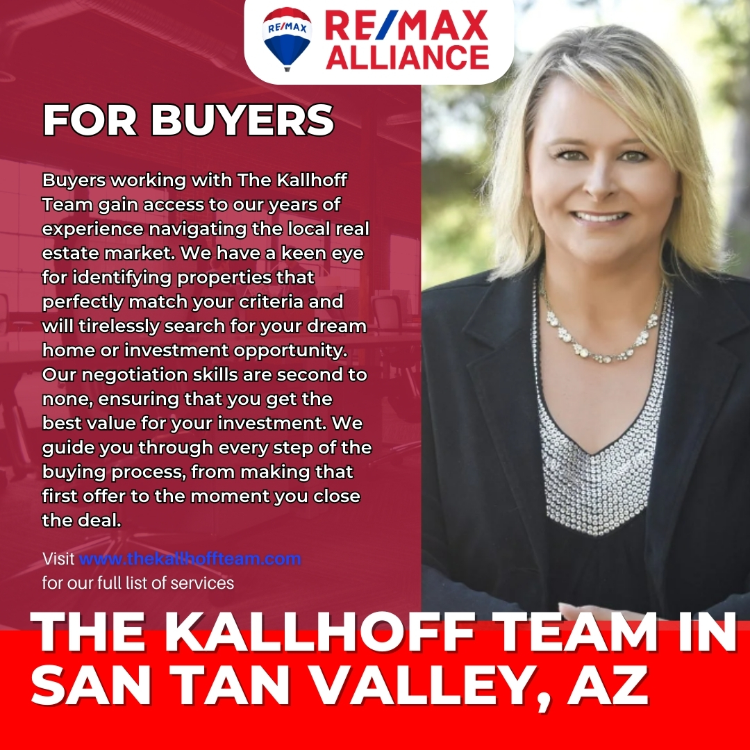 Visit thekallhoffteam.com for our full list of services and let's get started! 🚀💫  

#RebeccaKallhoff #REMAXAlliance #ArizonaRealEstate #ContactNow #TheKallhoffTeam #RealEstateExcellence  #ArizonaRealEstate #ArizonaRealtors #RealtorArizona