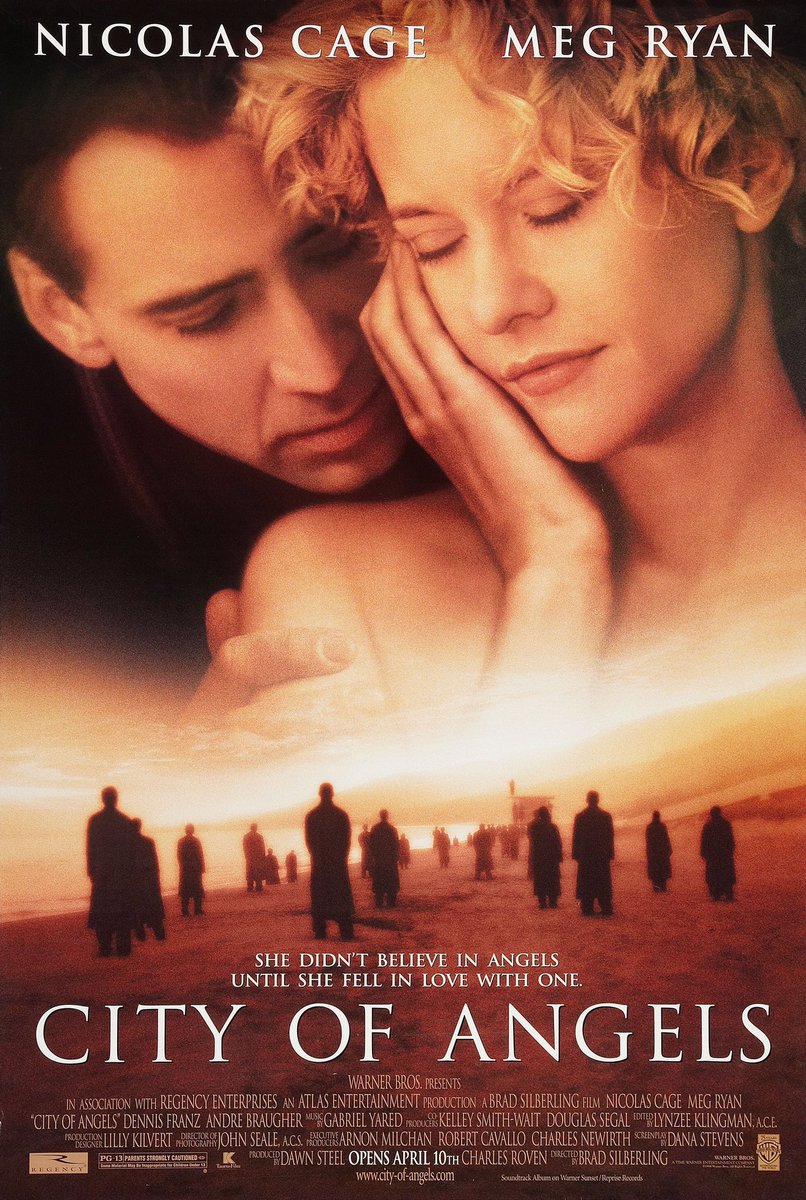 🎬MOVIE HISTORY: 26 years ago today, April 10, 1998, the movie ‘City of Angels’ opened in theaters!

#NicolasCage #MegRyan #AndreBraugher #ColmFeore #DennisFranz #RobinBartlett #JoannaMerlin #SarahDampf #BradSilberling