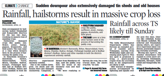 Unseasonal rains and hailstorms have caused significant damage to crops in Nizamabad and Kamareddy districts.

#TelanganaRains #CropDamage #Nizamabad #Kamareddy