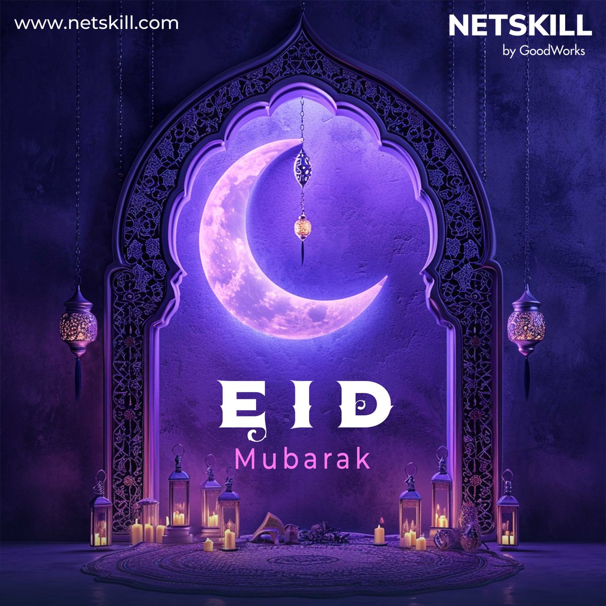 netskillacademy's tweet image. Sparkling lights, happy faces, delicious treats! Wishing you a delightful Eid al-Fitr filled with cherished memories. Eid Mubarak!

#NetSkill #EidMubarak #HappyEid #Eid2024 #EidAlFitr #Eid2024 #RamadanKareem