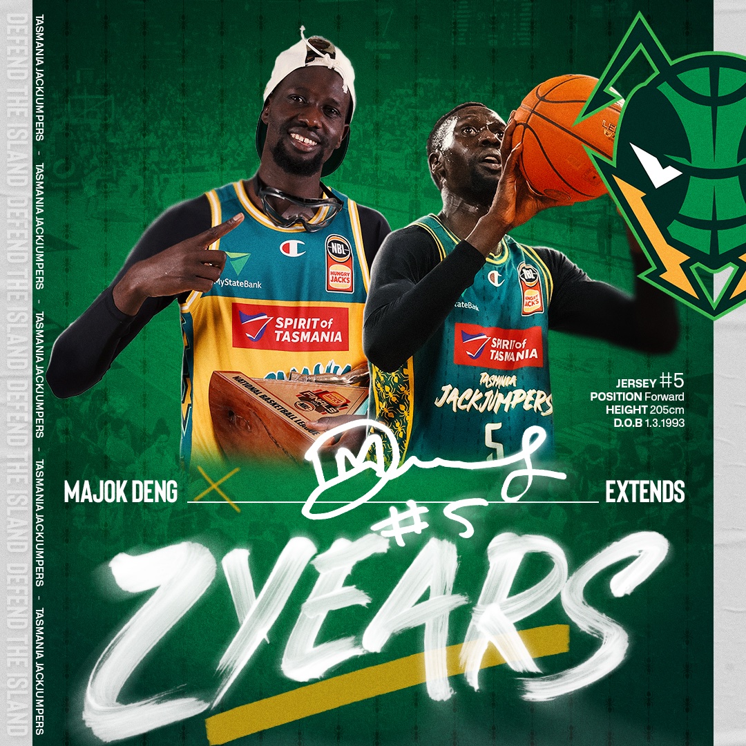 Majok Deng locked in for 2 more years 🔒 We are pleased to announce Majok Deng has signed on until the 25/26 season. Read more at JackJumpers.com.au/news