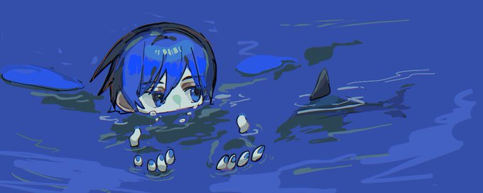 「blue eyes swimming」 illustration images(Latest)