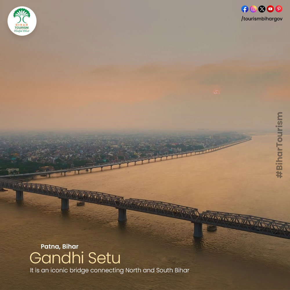 Gandhi Setu on the Ganga River is a construction marvel completely transforming connectivity from North and South Bihar. The superstructure of the iconic bridge stands tall in all its glory interconnecting the state of Bihar. . . . #BridgesOfBihar #GandhiSetu #MahatmaGandhiSetu…