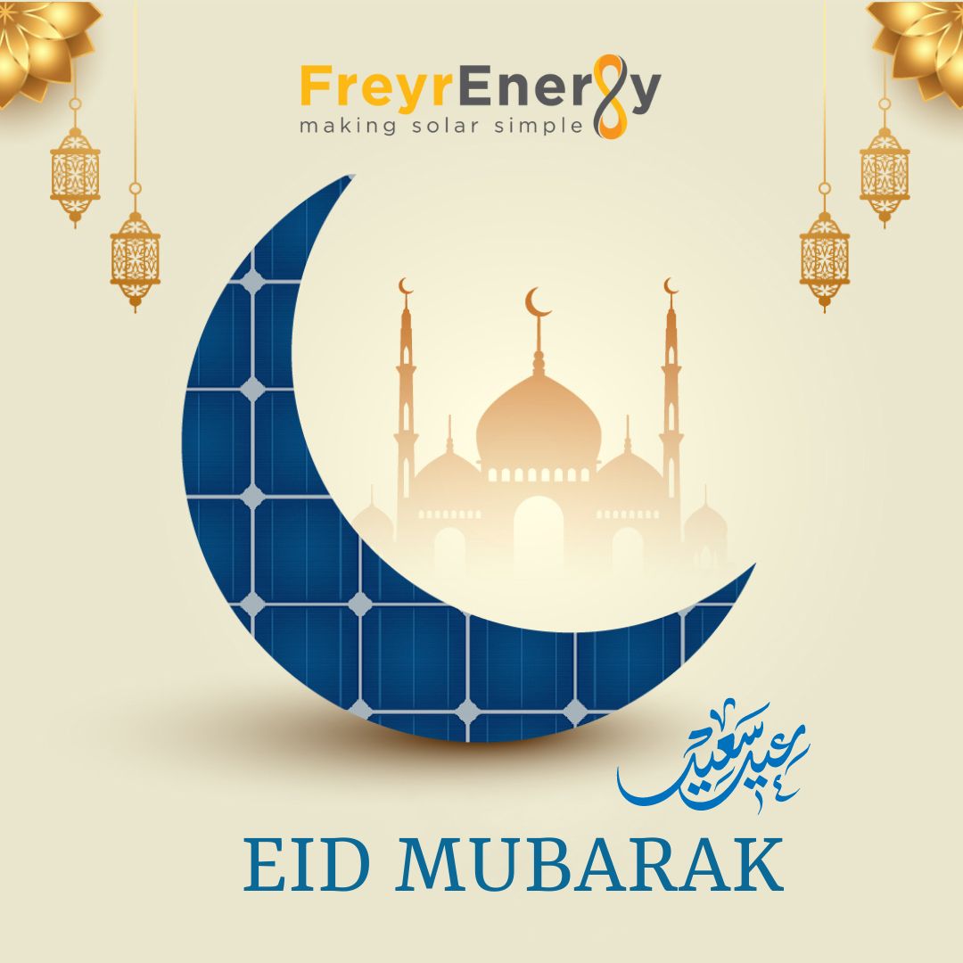 Freyr Energy joins in celebrating this special occasion. May this Eid bring peace, happiness, and a brighter future for all. #freyrenergy #solarpanel #eid #eid2024 #eidmubarak #eidindia #rooftopsolarpanel #solarpanelforhome #solarpanelindia #solarpower #sustainableenergy