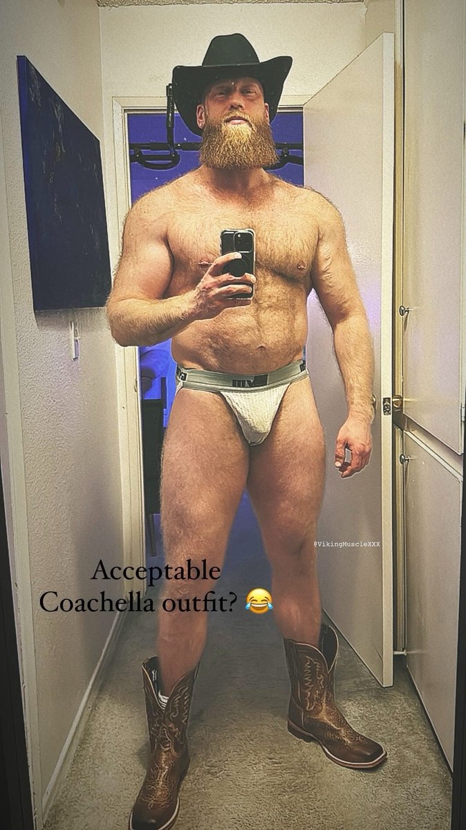 Daddy’s ready for Coachella. OnlyFans.com/VikingMuscle JustFor.Fans/VikingMuscle
