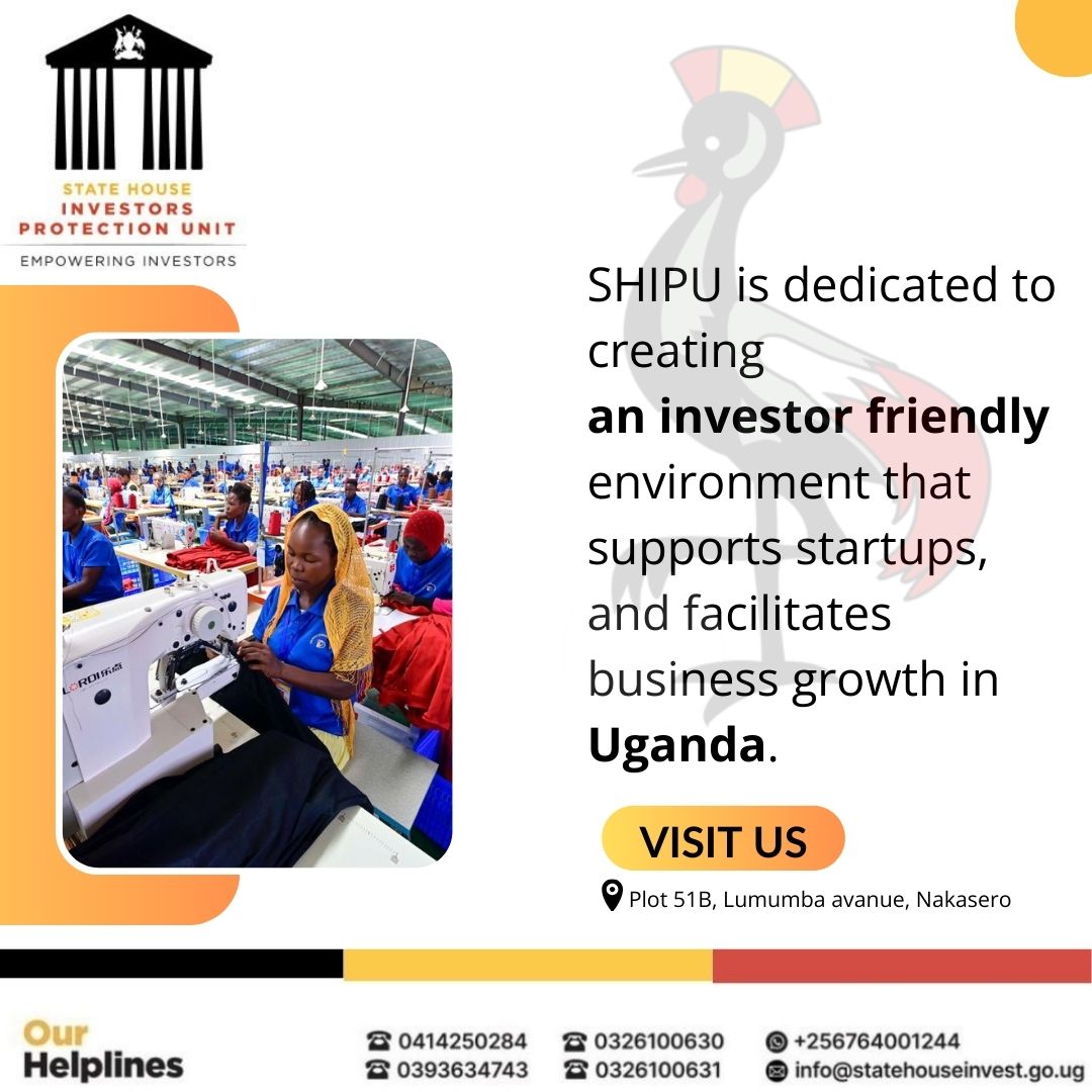 The State House Investors Protection Unit SHIPU @ShieldInvestors @edthnaka is dedicated to creating an investor friendly environment that supports startups and facilitates business growth in Uganda. #EmpoweringInvestors should be our priority. @IrynKabatesi @ugandan_patriot
