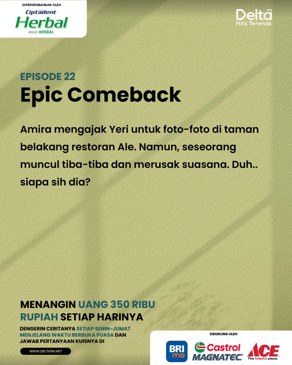 Gimana, udah minta maf dan nanya kabar ke mantan belum?

Jangan kalah, nih Farel aja udah minta maaf sama Amira, kamu kapan Good Friend?  😜

Dengerin selengkapnya cuma di deltafm.net yaa
#TheStories4
#TheStories