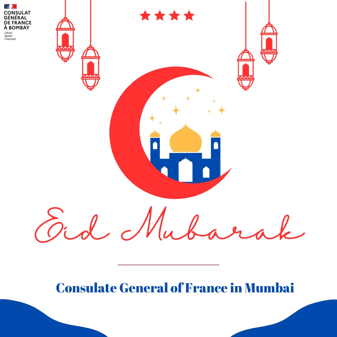 May this Eid bring peace, prosperity and happiness to everyone’s life. Eid Mubarak! From all of us at @FranceBombay #EidAlFitr2024