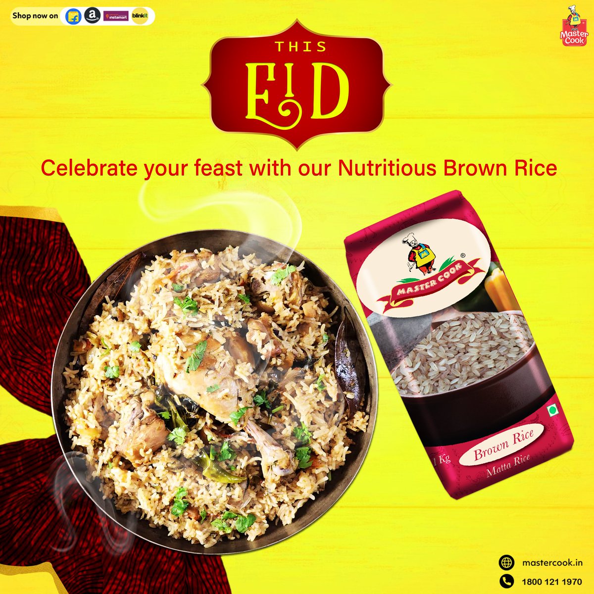 Wishing you all Eid Mubarak 🥳 Embrace this feast with our Rice Range 🥹 #eid #ramazan #mastercook #banglore #foryou #viral #eidmubarak