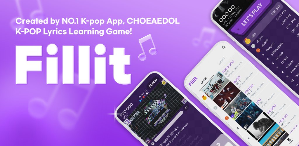 Feel the K-Pop on #Fillit🎵 Do you love K-Pop?❤️ Do you want to learn Korean?❤️ You can learn Korean in a fun and easy way with Fillit! Fillit Anytime, Anywhere✨ Download our app for FREE 👉🏻bit.ly/48dCIwI