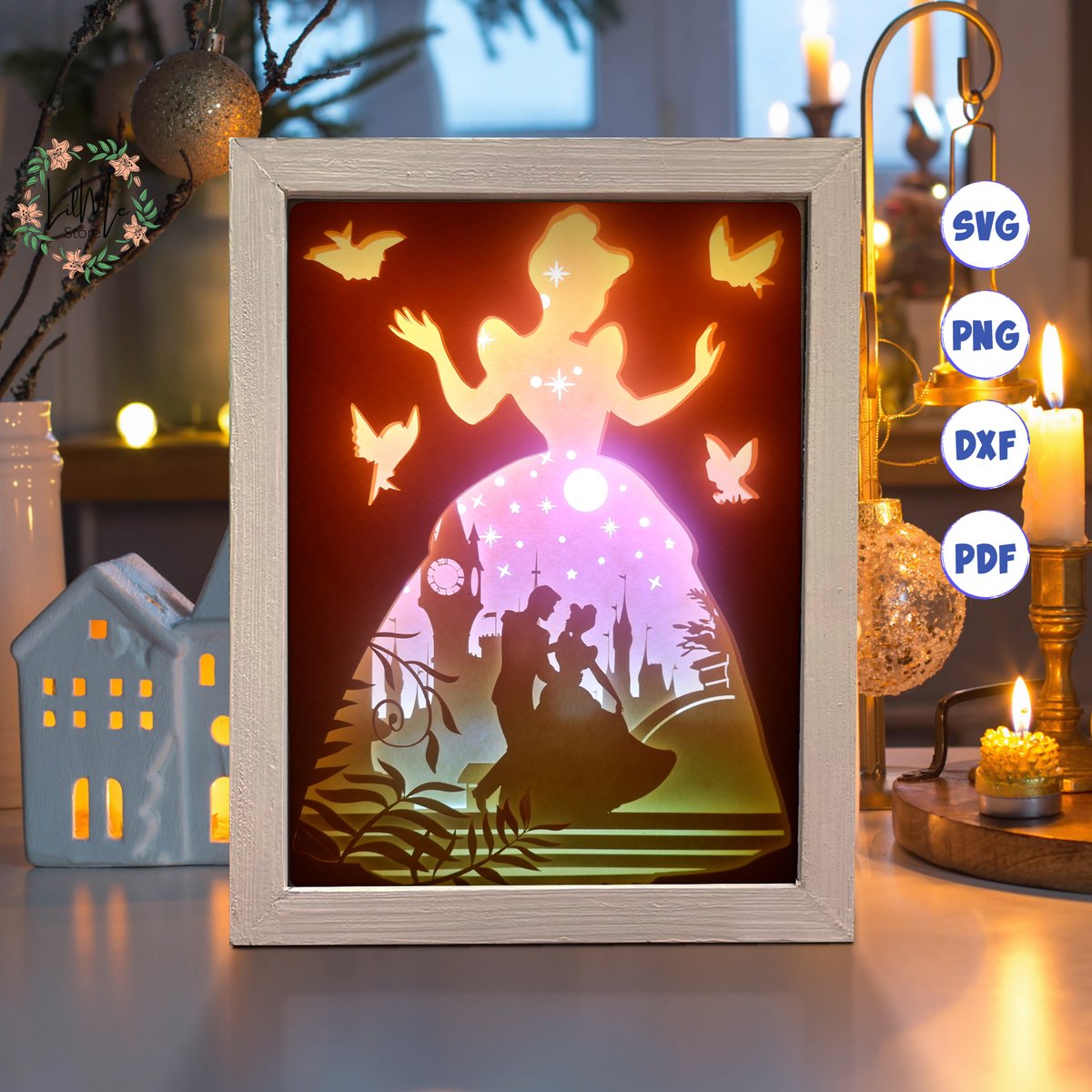 Excited to share the latest addition to my #etsy shop: Cinderella 4 Paper Cut Light Box Template, 3D Shadow Box SVG Files, Shadow Box Paper Cut, Light Box SVG, 3D Papercut Light Box SVG File etsy.me/3TNXcHc #cardmakingstationery #3dprincesssvg #princessshadowbox #princess