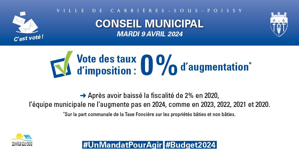 #viemunicipale #democratielocale #UnMandatPourAgir #carrieressouspoissy
 
[🇫🇷 🗳 Conseil municipal du mardi 9 avril 2024 : c’est voté]
 
⤵️⤵️