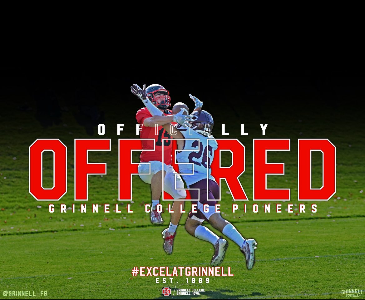 Blessed to receive an offer from @Grinnell_FB ! @Coach_Monte100 @GreatCeaser27 @CoachHoun @BokeyFootball