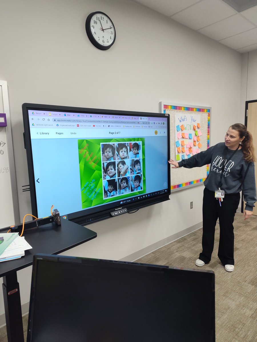 Thank you Mrs. Patino for sharing your knowledge of @BookCreatorApp today during planning @HooverCFISD 💛 We loved seeing how you were implementing this digital tool in your class. @CFISDPK1