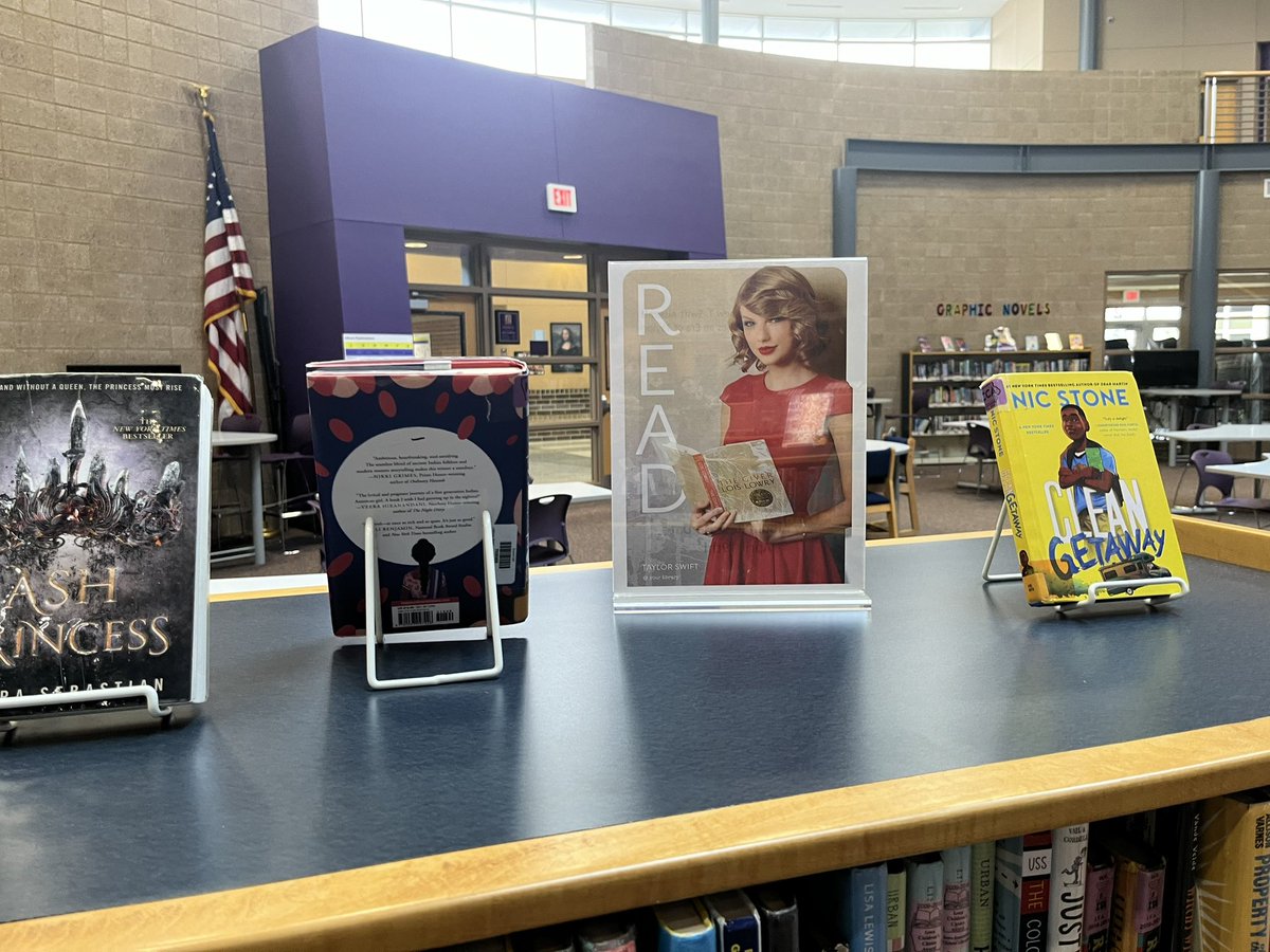 Looking forward to the new album coming our way April 19th?? Check out the display matching middle grade books to T. Swift albums! #librarylife #taylorswift