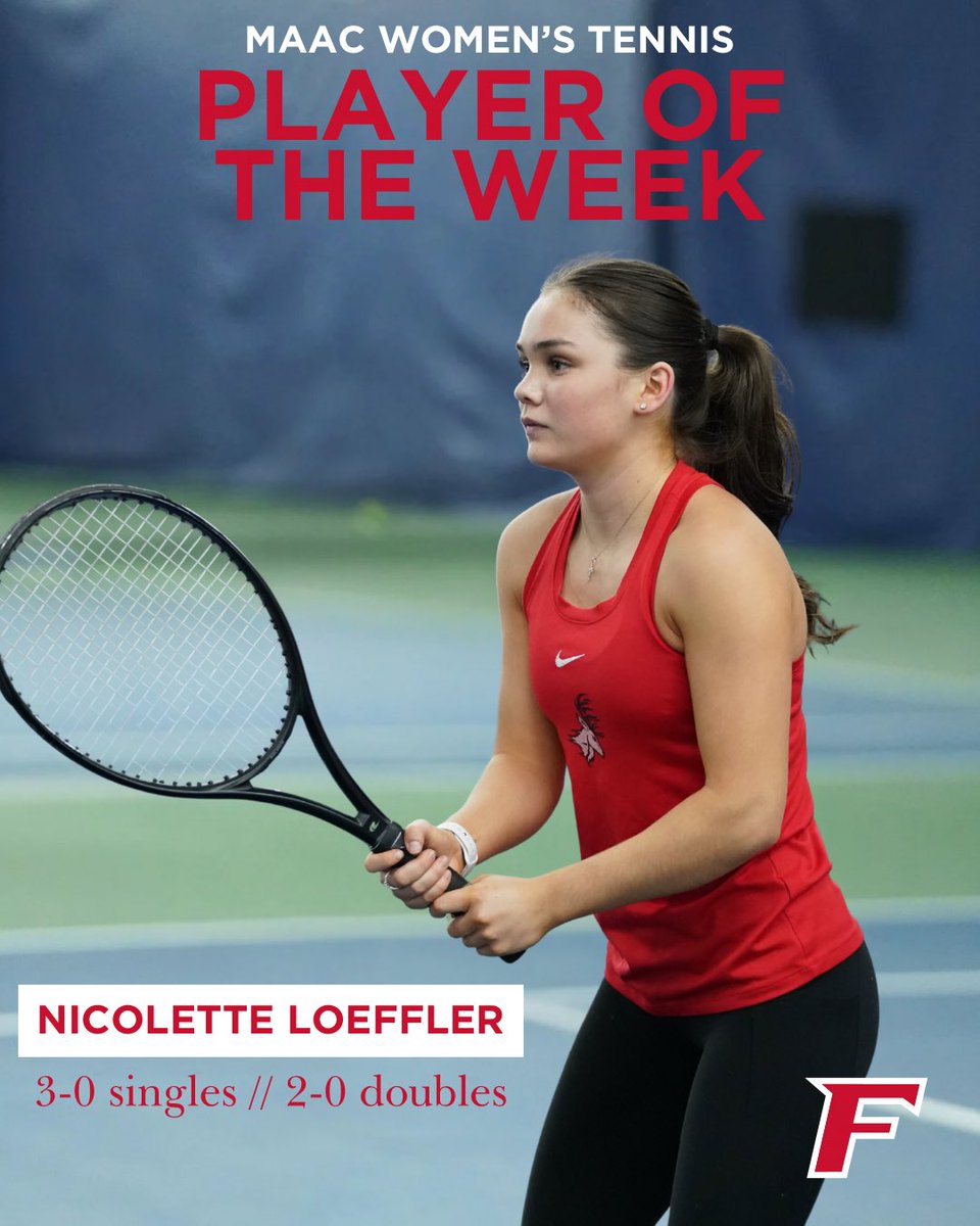 Back-to-back MAAC Player of the Week honors for Nicolette Loeffler! #WeAreStags 🤘🎾