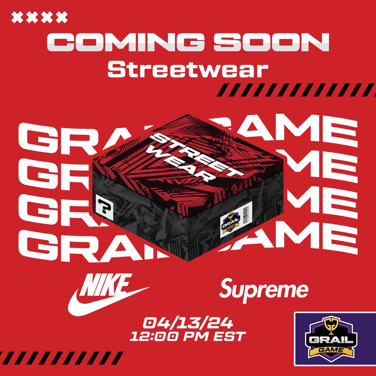 #GrailGamers! #SneakerHeads! If you remember our last #Streetwear #MysteryBox Game, then you sure don't want to miss this next one! 🔥Launching this Saturday, 04/13/24 - 12:00PM EST! 📌

This one is for the #Fashionistas, #Sneakercollectors, and #HypeBeasts! This game has…