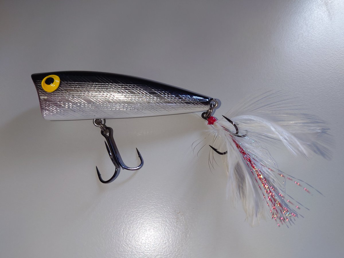 xeno623's tweet photo. REBEL POP-R P71 Silver/Black
3-1/8in 9/16oz
レーベルPOP-R、P70サイズの新型P71。復刻されたP70も持っていますが、確実に精度が上がっています。ベイトリールで使いやすいのも良い。
#REBEL #POPR #ルアー #バス釣り https://t.co/WiKUXrgmNg