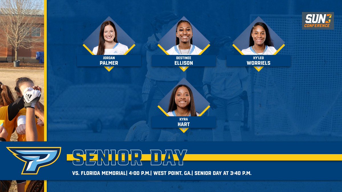 🚩🏈| SENIOR DAY 🆚 Florida Memorial ⌚4:00 P.M. 📍West Point, Ga. 🎥pointskyhawks.com/links/rzz91t