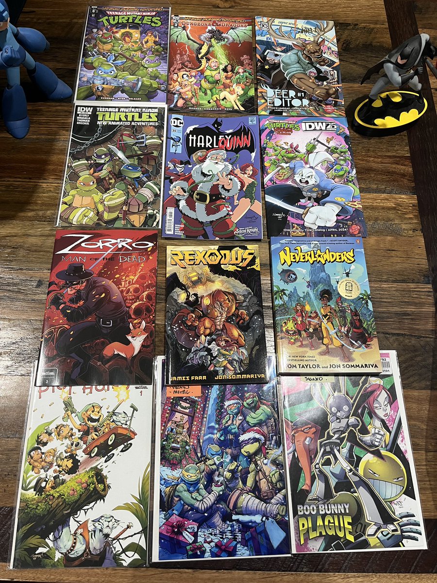 JonSommariva's tweet photo. Packing some books and comics for @SupanovaExpo Gold Coast this weekend! See any you like here?
#comics #tmnt #HarleyQuinn #neverlanders https://t.co/w3JfNIzKSC