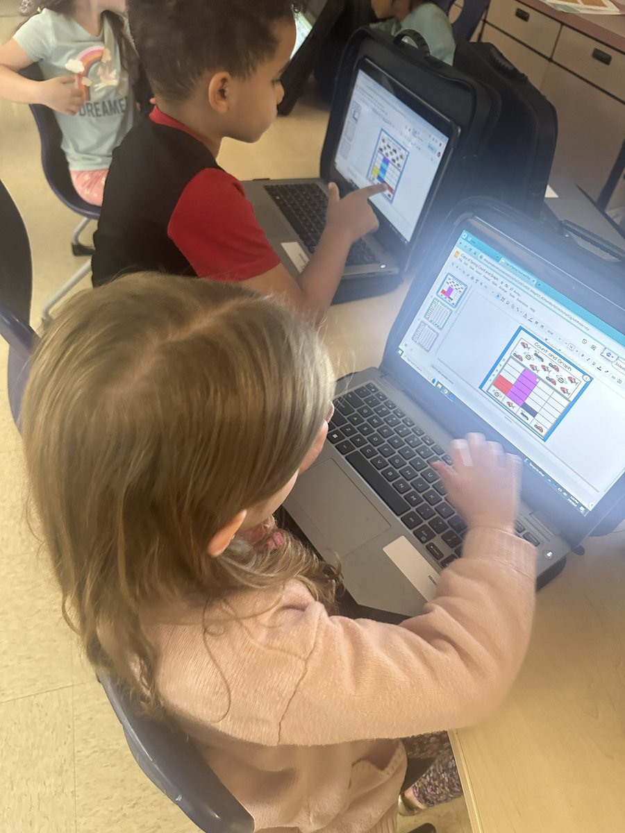 Our kindergarten Eagles 🦅 are using Google slides to create graphs- such excitement as they share! #EaglesEmerge