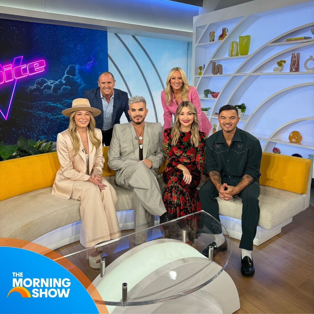 The Morning Show's IG: instagram.com/p/C5mb1XxLGEB/… ~ Larry & Sally with LeAnn, Adam, Kate & Guy